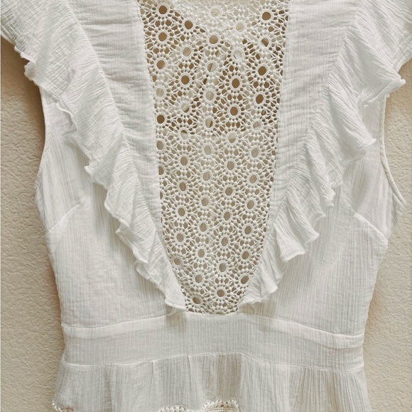 Guess Jamie White Mock Neck Top Size M - Picture 7 of 15